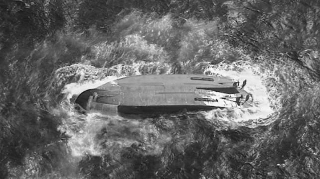 The upturned hull of the Mariana (USCG)