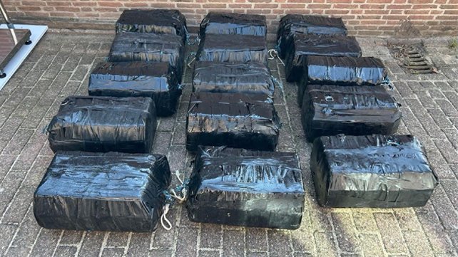 cocaine bundles retrieved from the North Sea