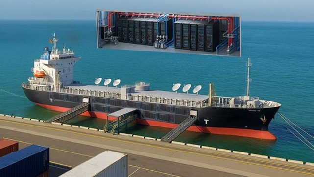 floating data center repurposing old ship