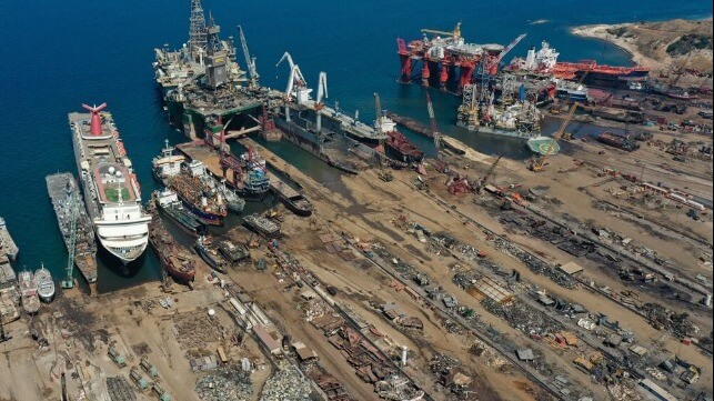 Shipbreaking at a Turkish yard (file image courtesy MOL)