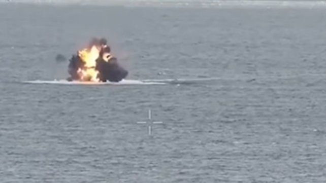 sea drone exploding