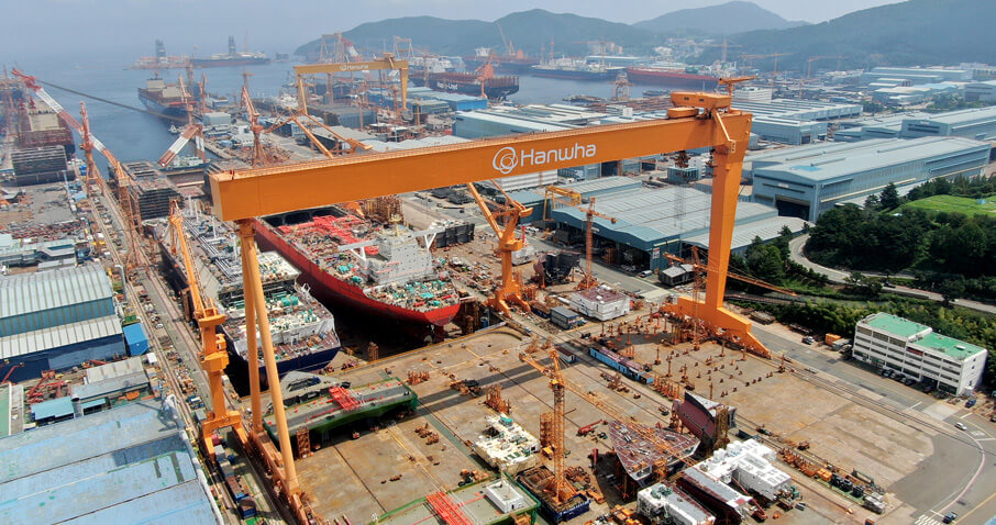 shipbuilding yard Hanwha Ocean
