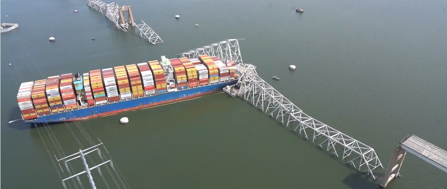 Dali containership bridge Baltimore