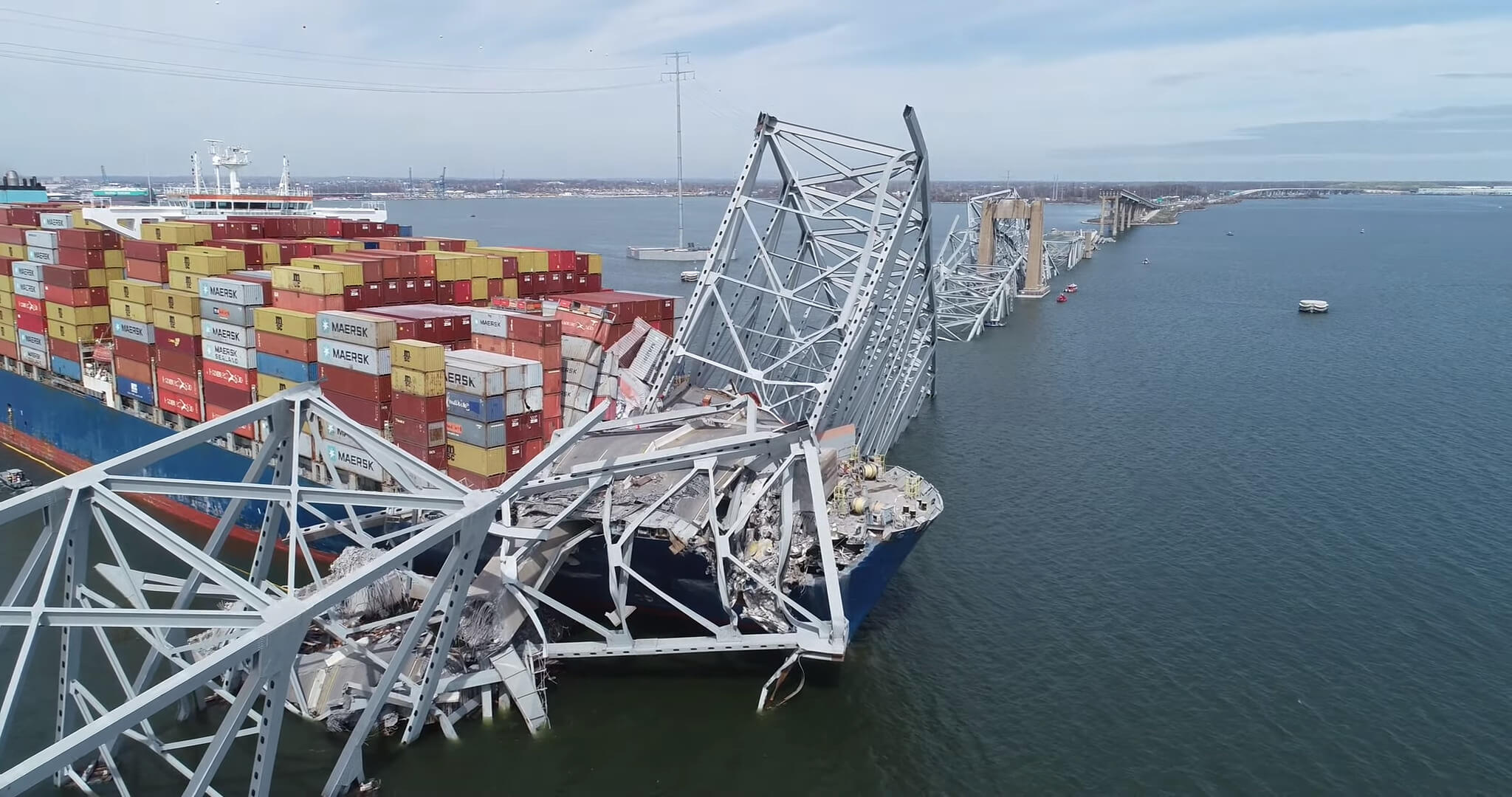 Dali containership and Baltimore bridge