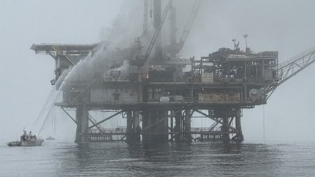 oil platform fire