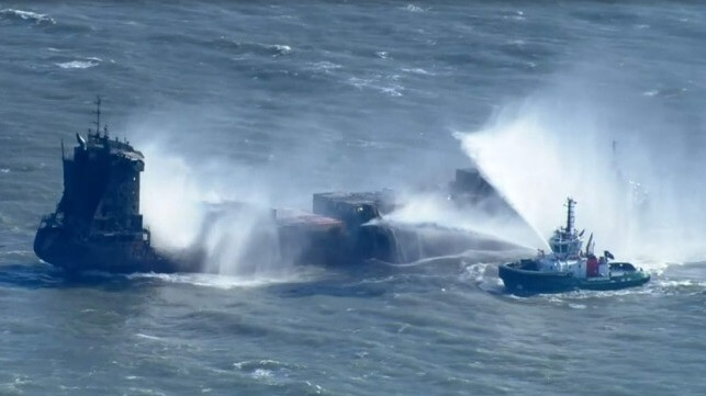 containership Solong destroyed by fire after hitting tanker
