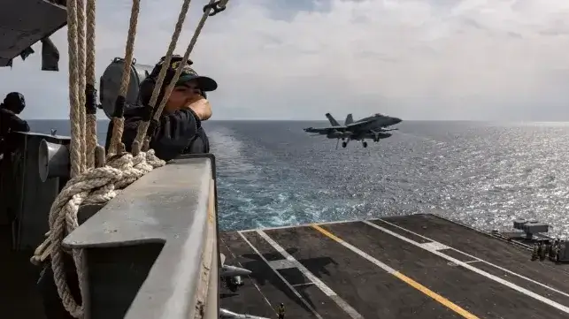USS Ford conducts flight operations, March 17, 2026 (USN)